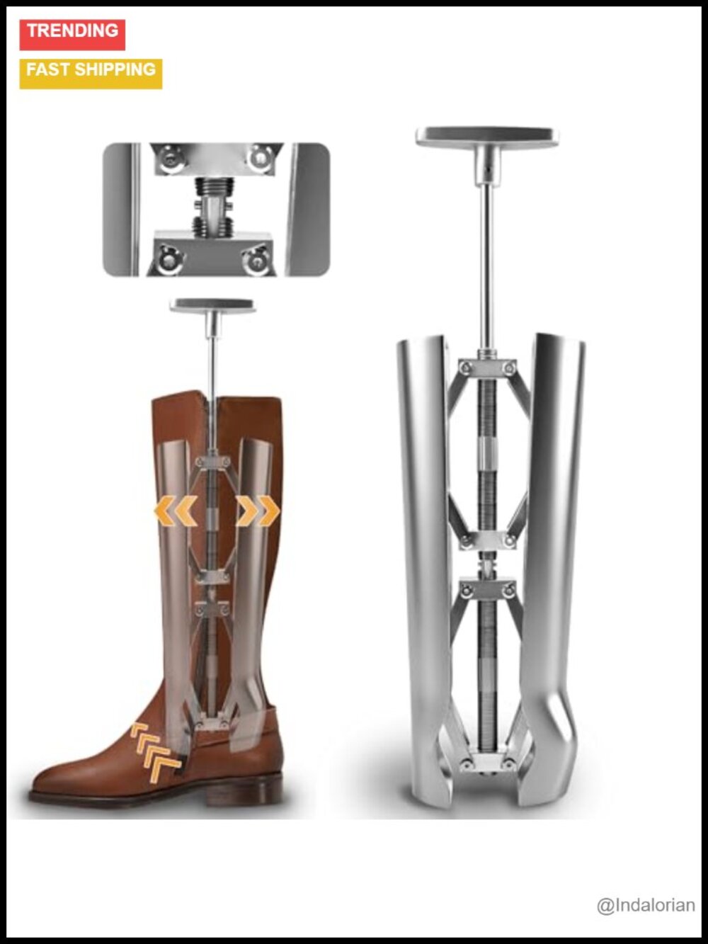 Boot Calf Stretcher Heavy Duty Cast Aluminum Shaft Expander